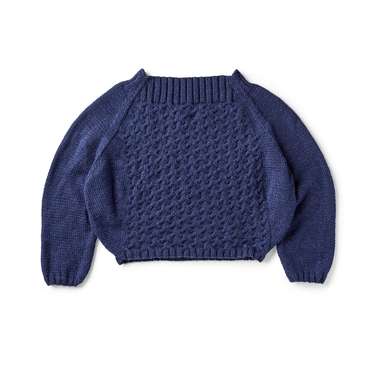 Red Heart Cable Knit Sweater Pattern | With Love Metallic, gift