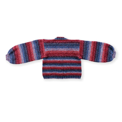 Red Heart Knifty Knit Cardigan Pattern | ribbing, increases, decreases