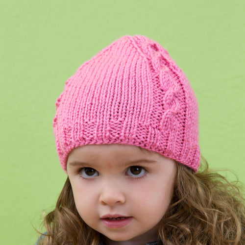 Red Heart Knit Cabled Baby Beanie Pattern | colors, Hats, Intermediate