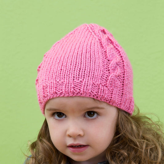 Red Heart Knit Cabled Baby Beanie Pattern | colors, Hats, Intermediate