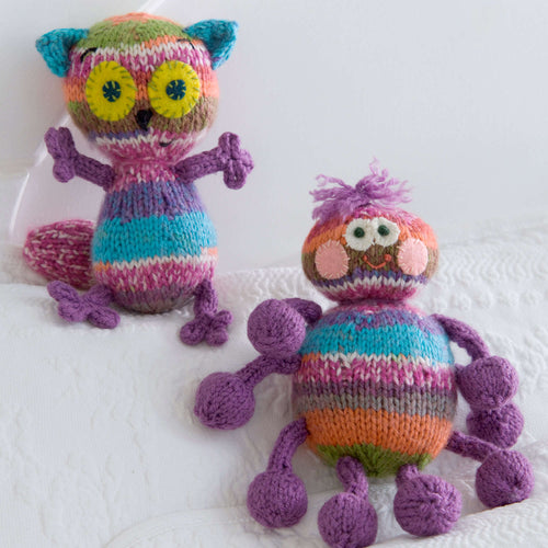 Red Heart Knit Sugar Glider and Spider Rattles Pattern | colorful, Baby