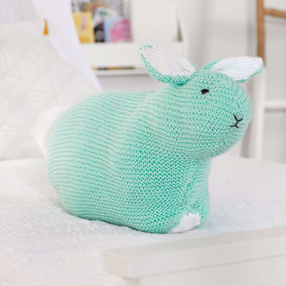 Red Heart Knit Simple Bunny Toy Pattern | Soft Essentials Baby, gift