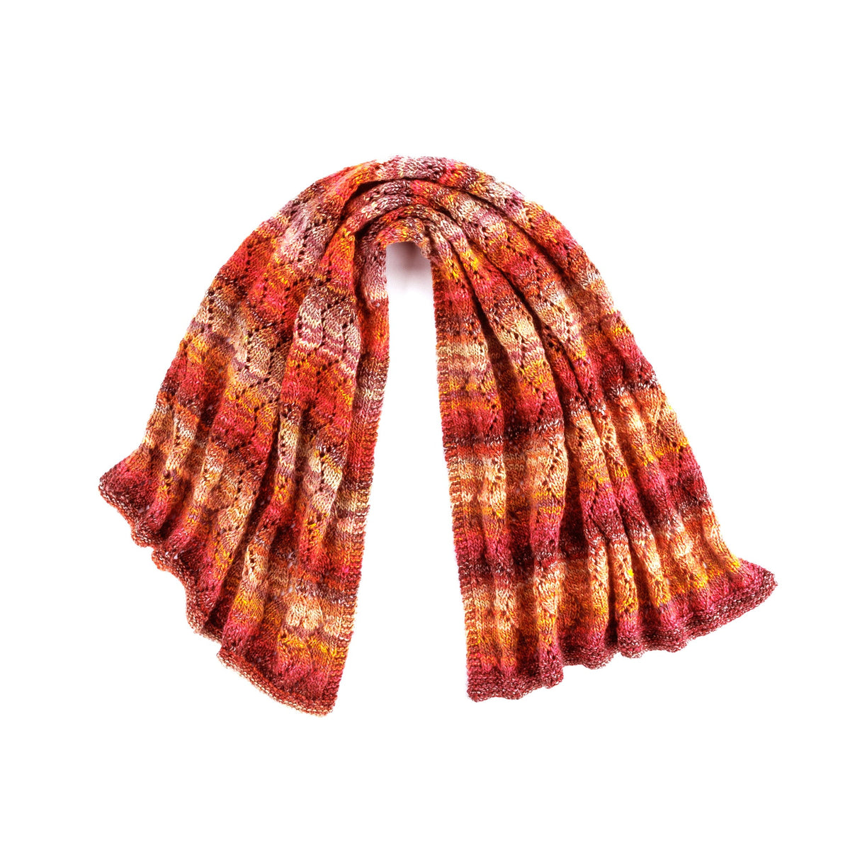Red Heart Knit Chevron Eyelets Shawl Pattern | lace, decreases, gift