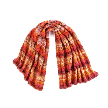 Red Heart Knit Chevron Eyelets Shawl Pattern | lace, decreases, gift
