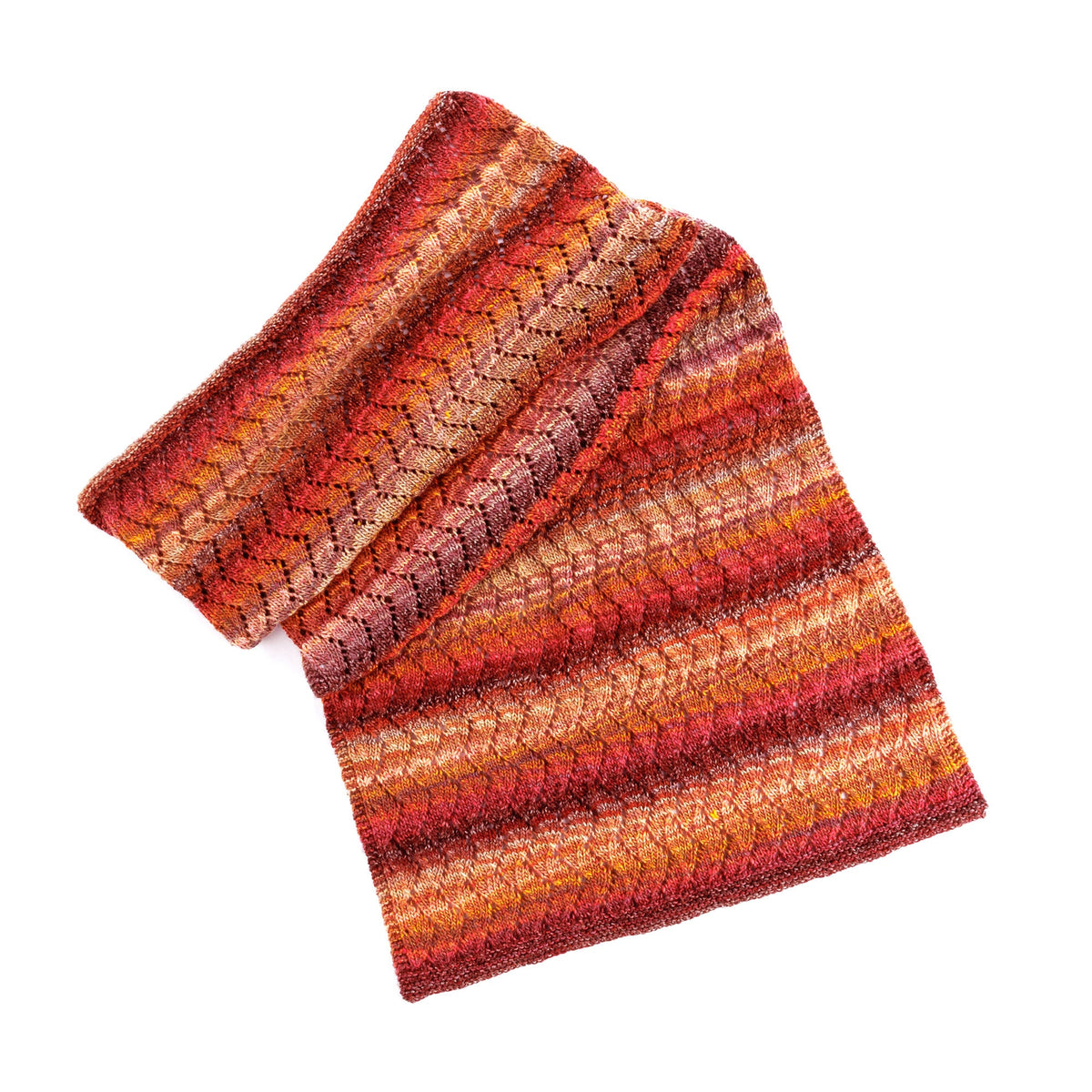 Red Heart Knit Chevron Eyelets Shawl Pattern | lace, decreases, gift