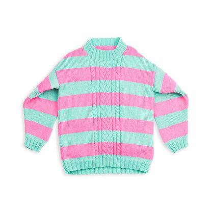 Red Heart Knit Visual Cable Front Pullover Pattern | ribbing, Super Saver