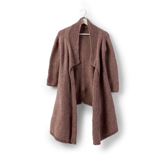 Sugar Bush Sweetheart Collared Knit Shawl Cardigan Pattern | rows, collar