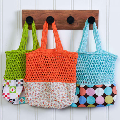 Lily Sugar'n Cream Upcycle Crochet/Sew Market Tote Pattern | Women, Easy