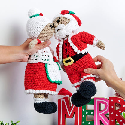 Lily Sugar'n Cream Crochet Santa & Mrs Claus Dolls Pattern | rounds, toy