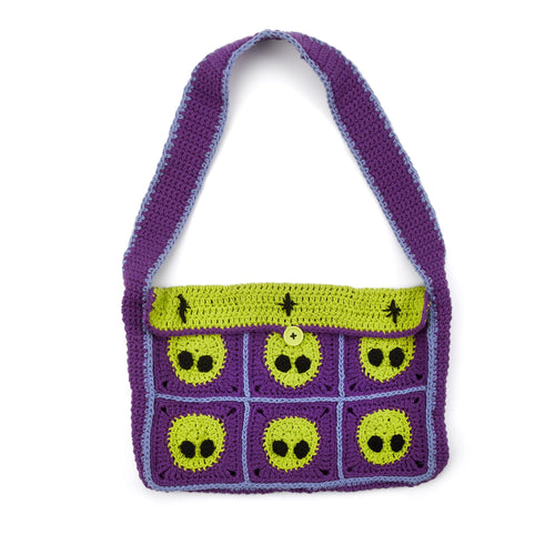 Lily Sugar'n Cream Crochet Extraterrestrial Messenger Bag Pattern | yarn, gift