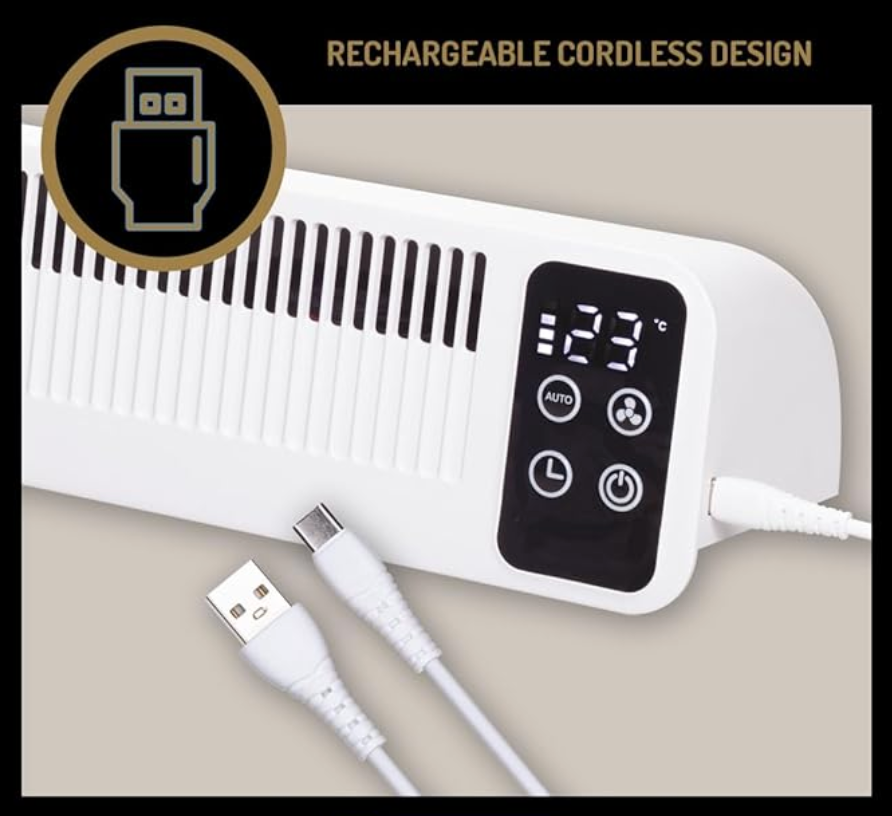 Radiator Fan – Triple Fan Heat Booster, Quiet, Rechargeable, Magnetic Fit