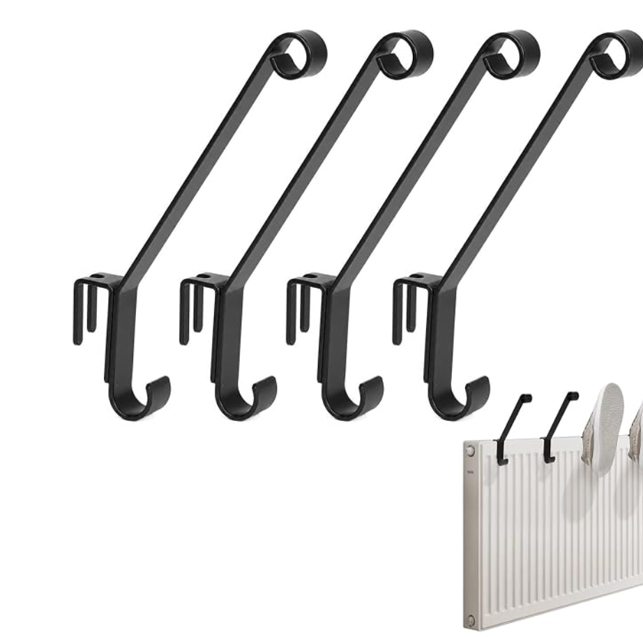 Radiator Shoe Drying Hooks 4PCS for Panel Radiator, Metal