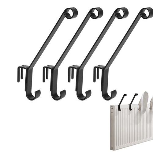 Radiator Shoe Drying Hooks 4PCS for Panel Radiator, Metal