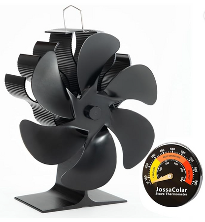Log Burner Fan, 6-Blade Stove Fans Log Burners, Wood Burner Fans, Fireplace Accessories Tools